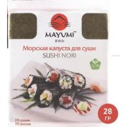 Нори (морская капуста для суши) 28гр Маюми